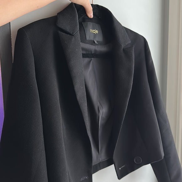 Maje cropped single-breasted blazer. Size 38 - Picture 2 of 8